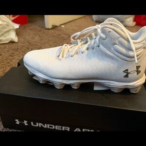 Under Armour All-White Athletic Cleats